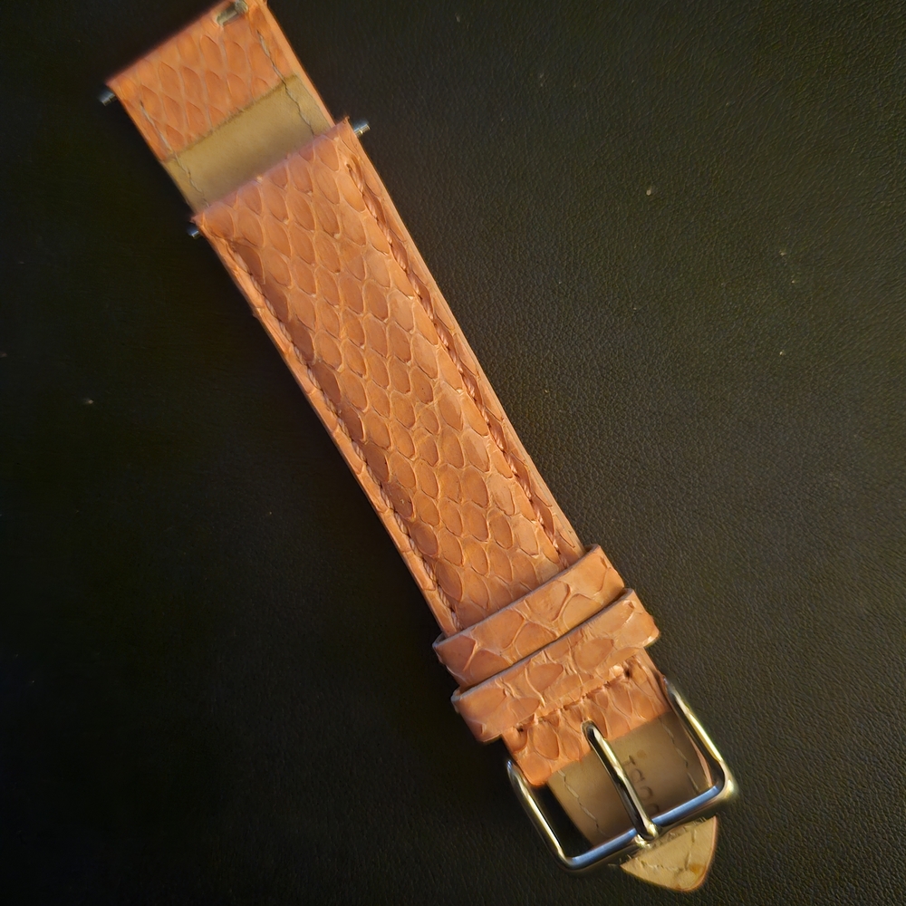 Invicta Orange Leather 20mm IS289 Watch Strap Copper Head Snakeskin